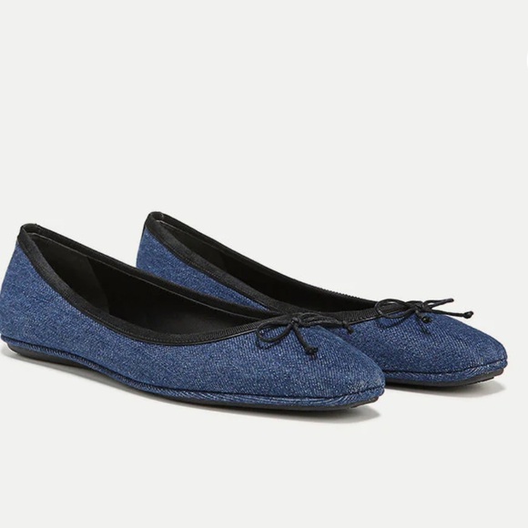 Veronica Beard Beatrix Denim Ballet Flats Size 5.5 Balletcore